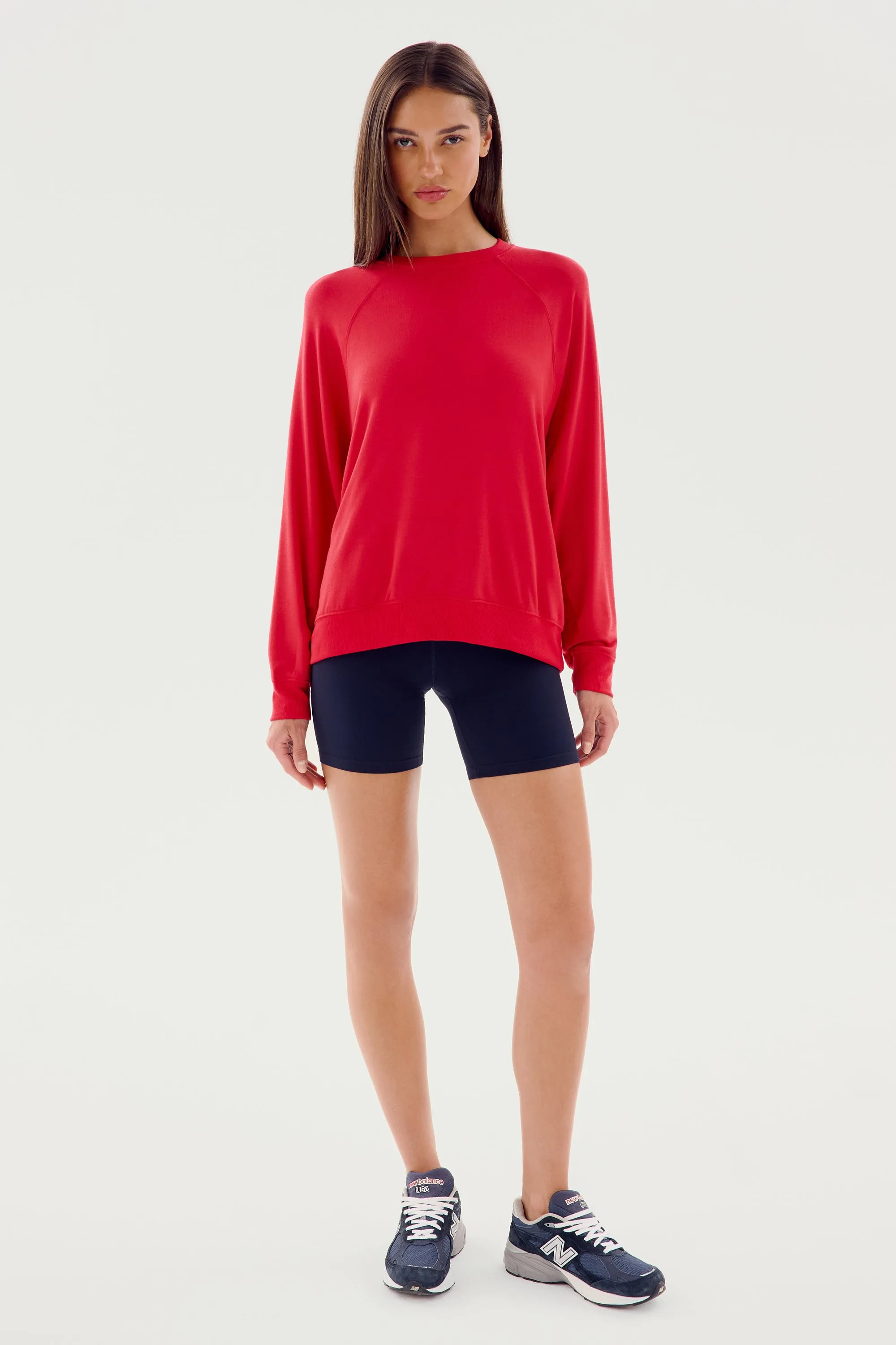 Andie Fleece Sweatshirt - Pirate Red