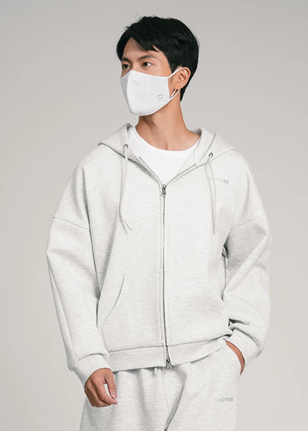 Antiviral Space Fleece Oversize Zip-up Hoodie