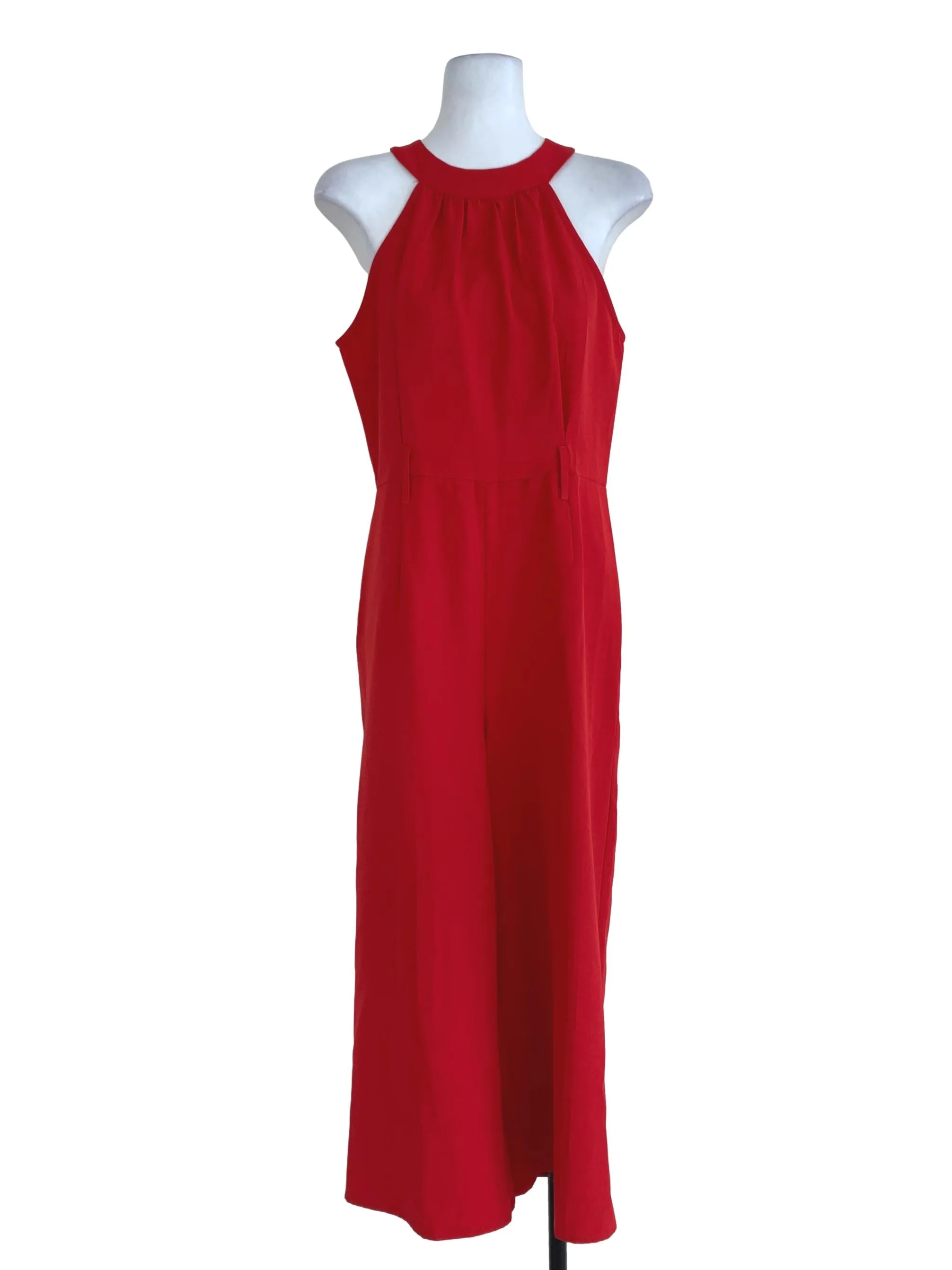 Blood Red Plain Jumpsuit