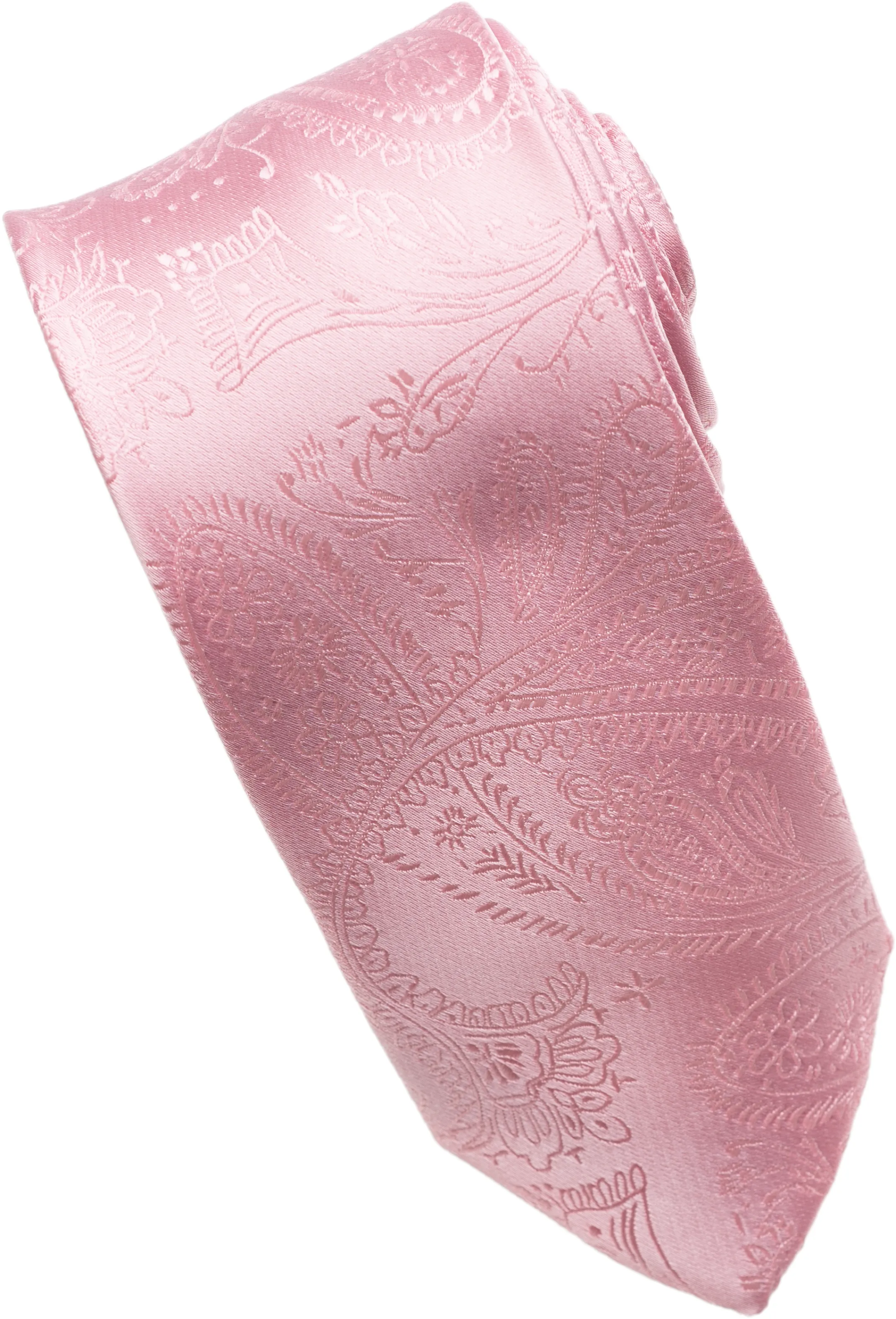 Coral Paisley Tone on Tone Necktie