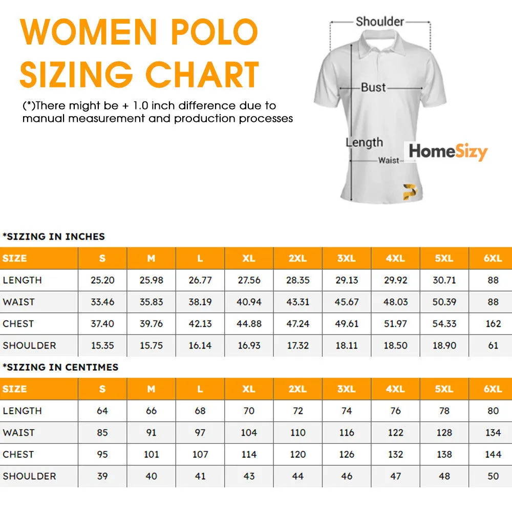 Custom Name Artistic Skull Golf - Personalized Women Polo