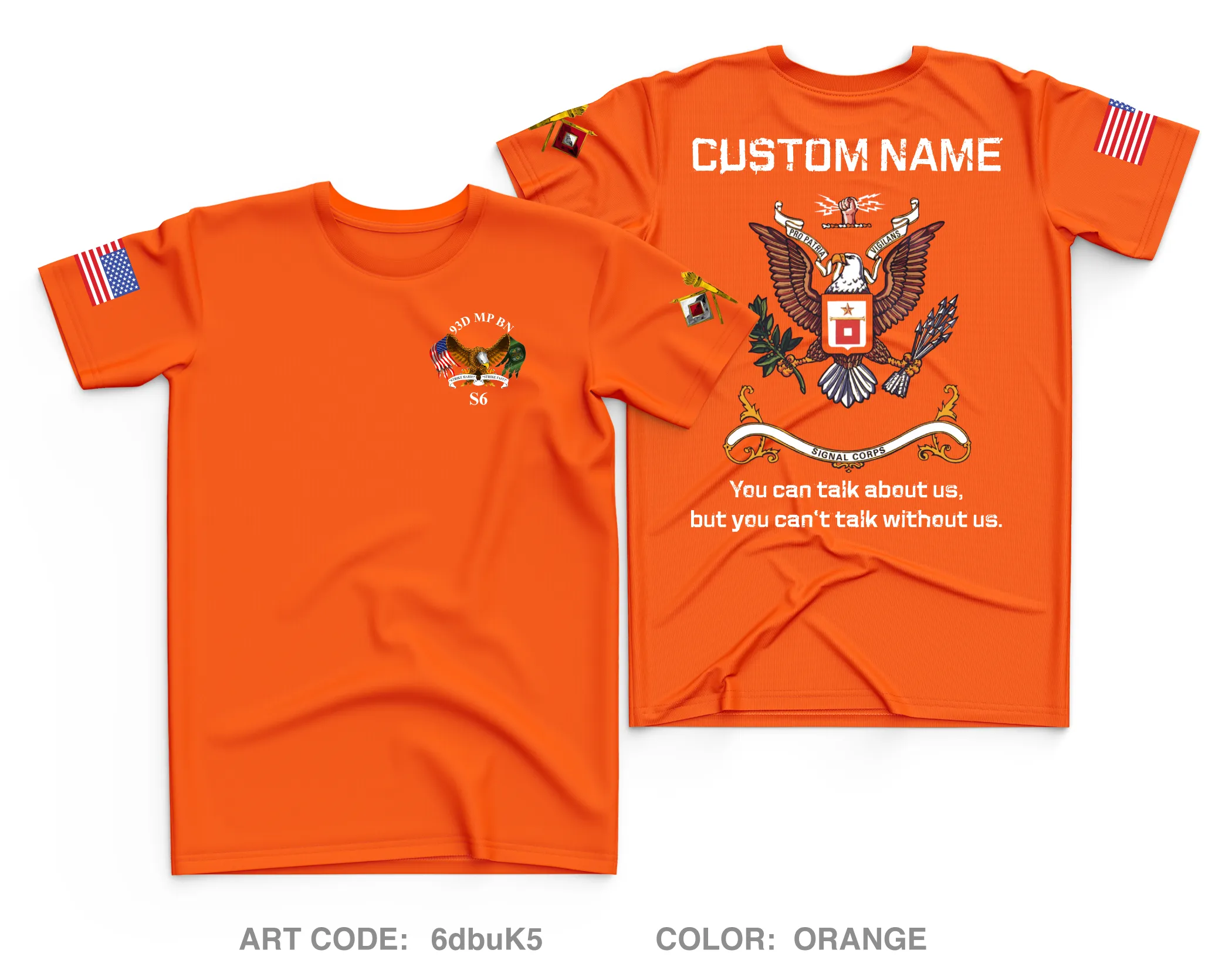 CUSTOM S6, 93D MP BN Core Men's SS Performance Tee - 6dbuK5