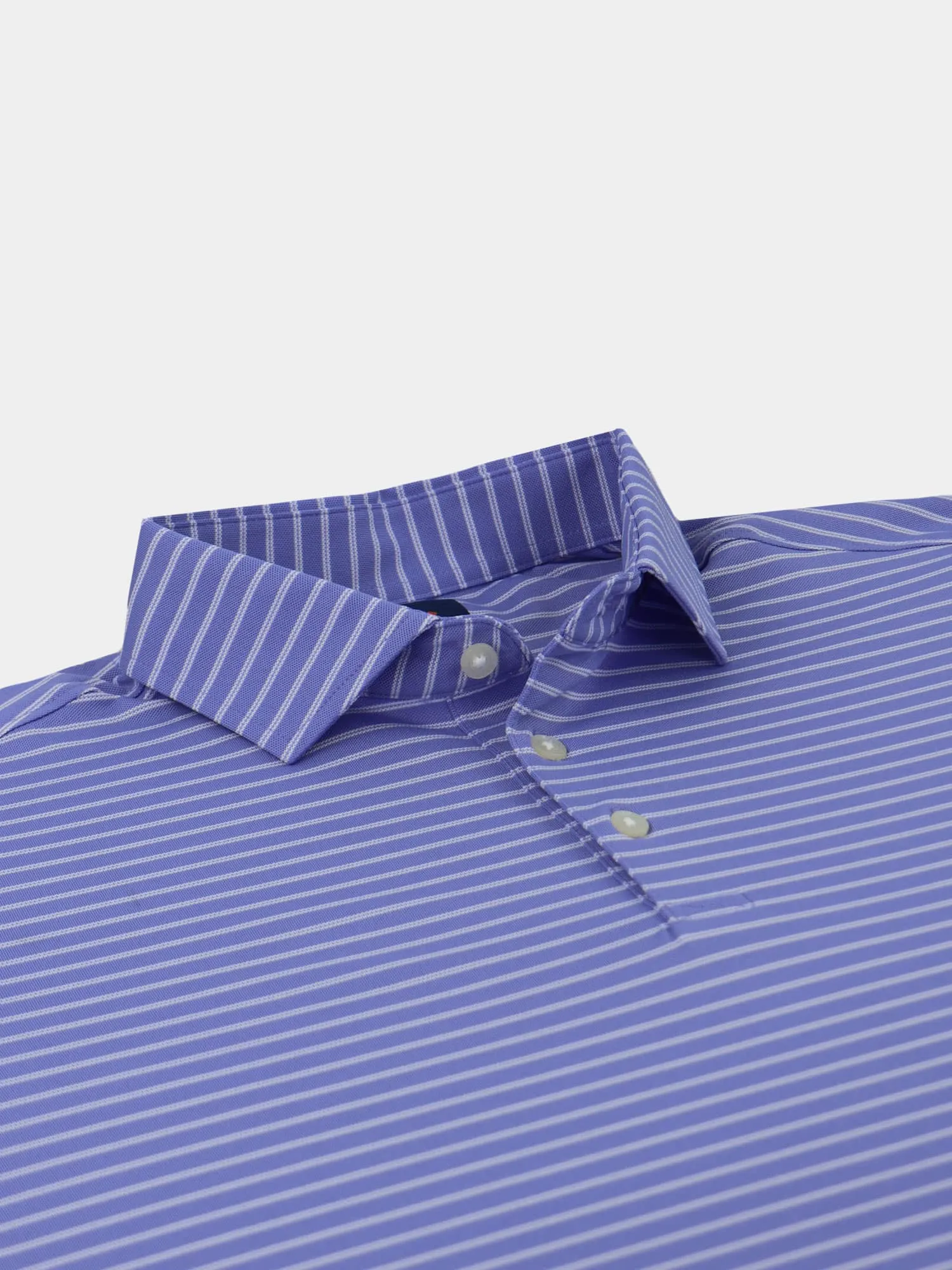 Donald Ross Mens Colin Pique Sport Fit Polo - PERIWINKLE/WHITE