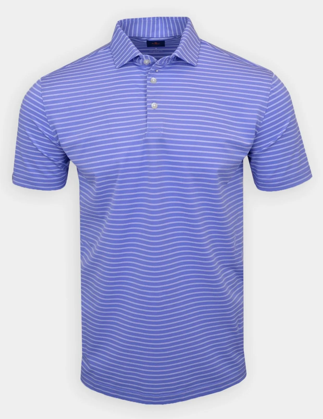 Donald Ross Mens Colin Pique Sport Fit Polo - PERIWINKLE/WHITE