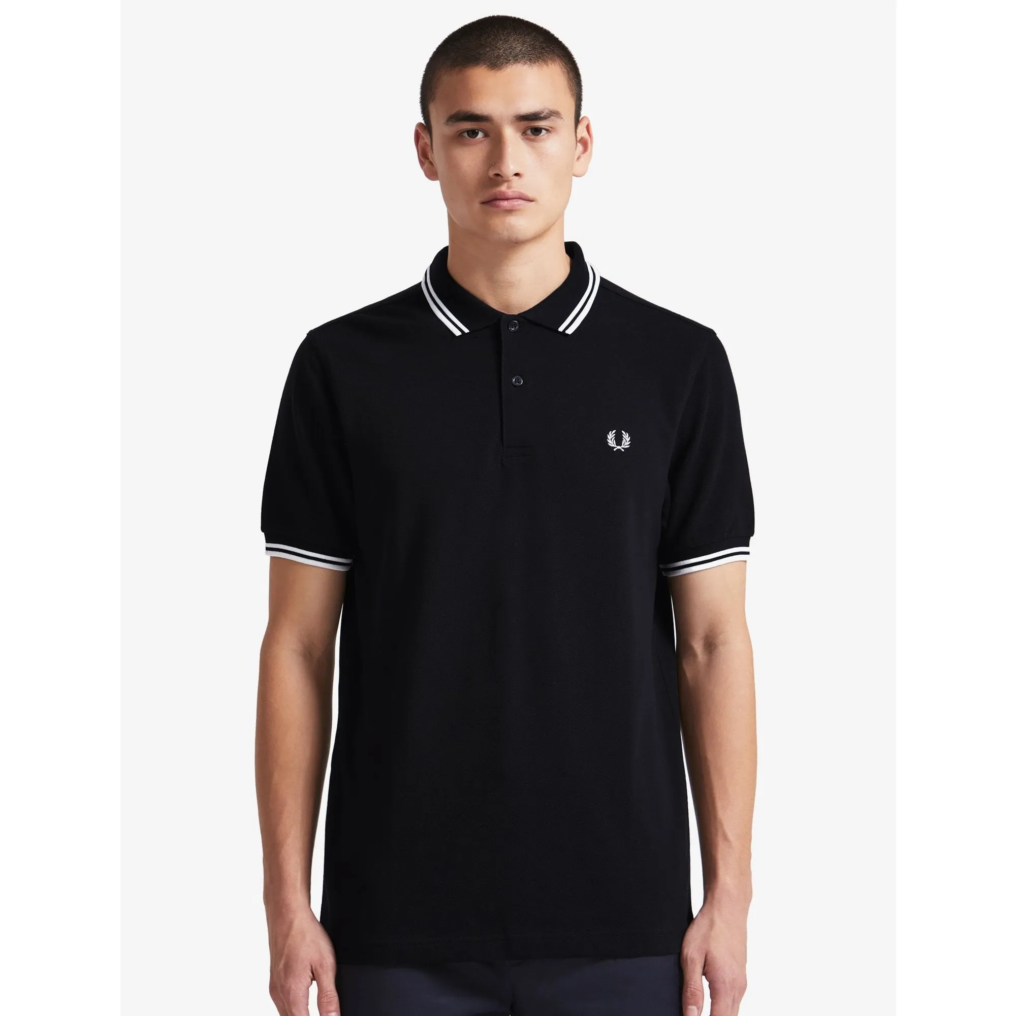Fred Perry M3600 Twin Tipped Polo Shirt Navy