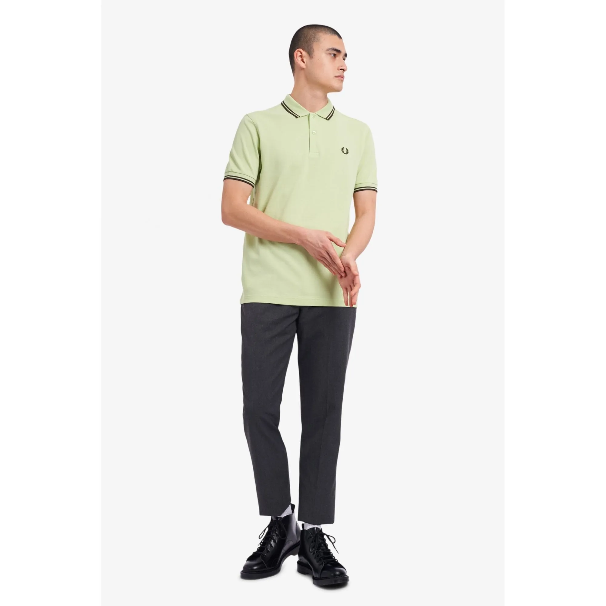 Fred Perry M3600 Twin Tipped Polo Shirt Willow