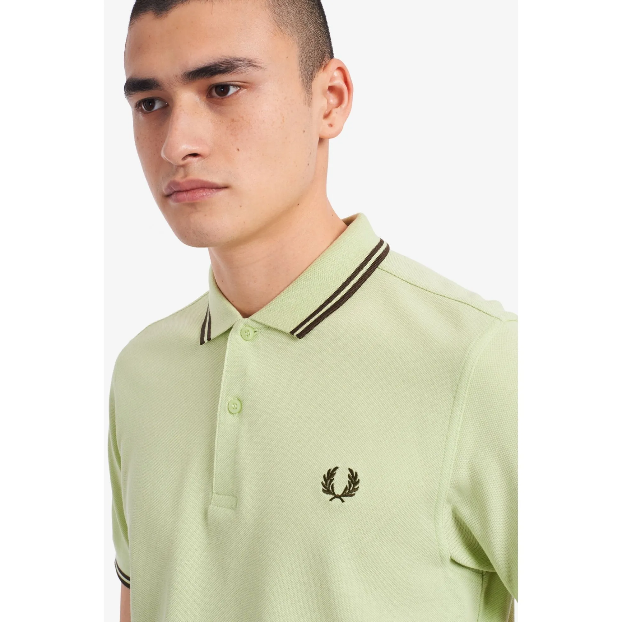 Fred Perry M3600 Twin Tipped Polo Shirt Willow