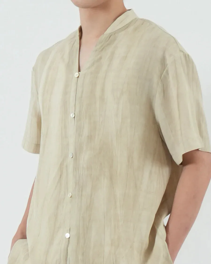 HIGH NECK GATHERED DRESS