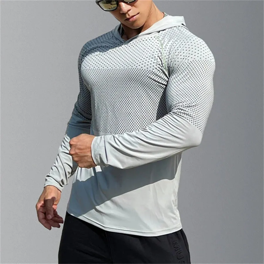 Men's Fitness Running Hoodies: Gym Joggers with Hood, Ideal for Outdoor Sports & Athletic Training