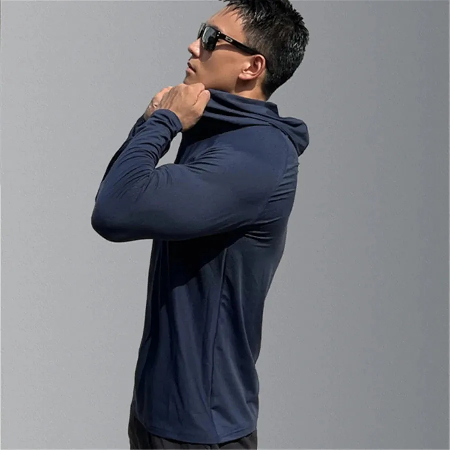 Men's Fitness Running Hoodies: Gym Joggers with Hood, Ideal for Outdoor Sports & Athletic Training