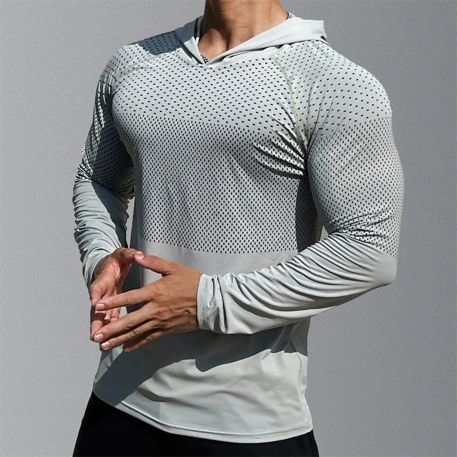 Men's Fitness Running Hoodies: Gym Joggers with Hood, Ideal for Outdoor Sports & Athletic Training