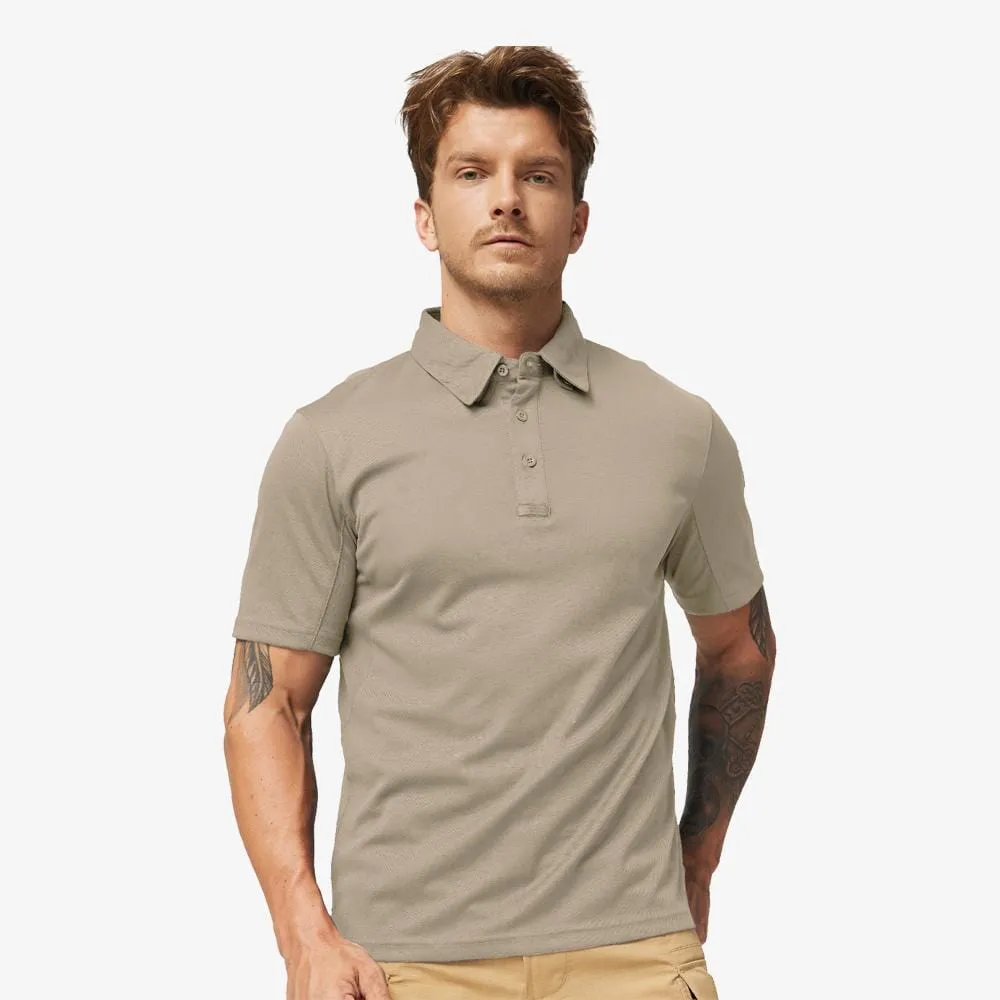 Men's Tactical Polo Shirts Outdoor Performance Collared Shirt