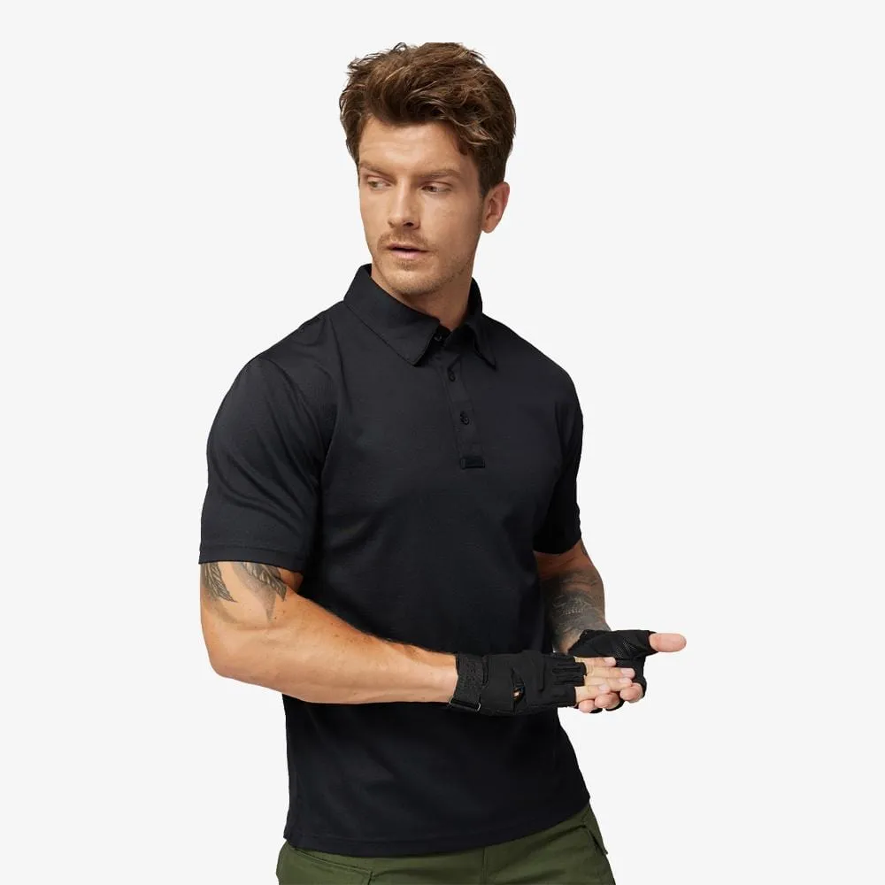Men's Tactical Polo Shirts Outdoor Performance Collared Shirt
