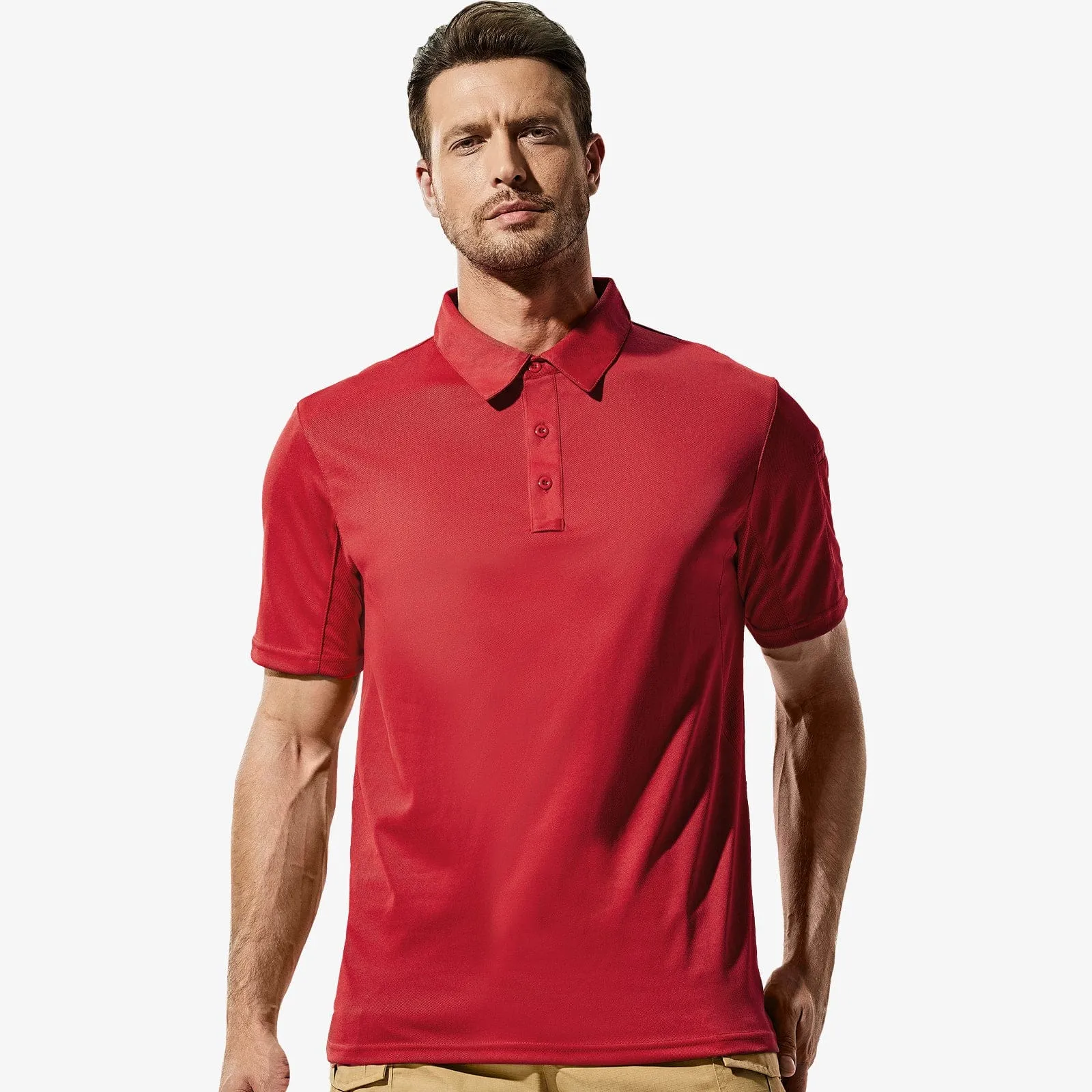 Men's Tactical Polo Shirts Outdoor Performance Collared Shirt