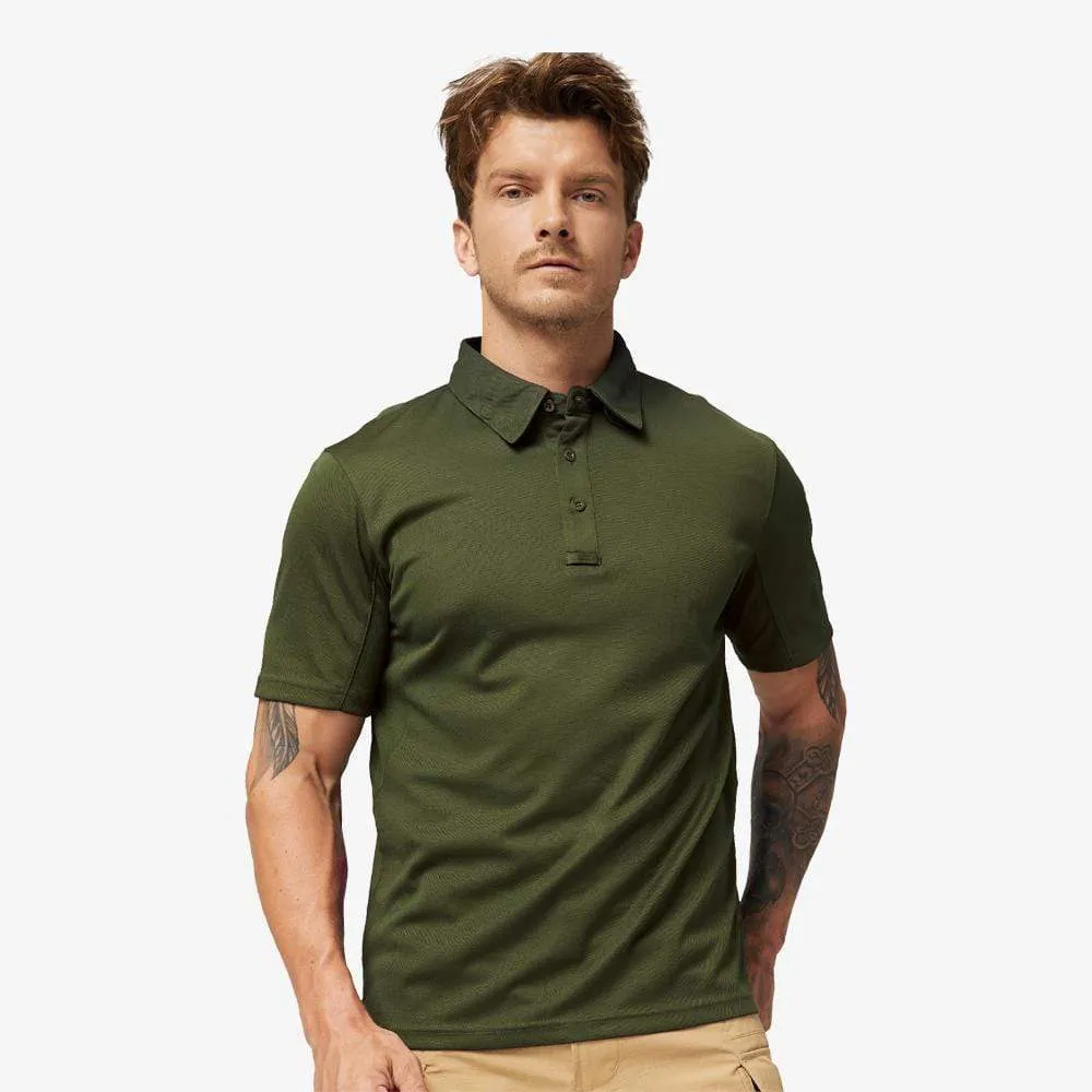 Men's Tactical Polo Shirts Outdoor Performance Collared Shirt