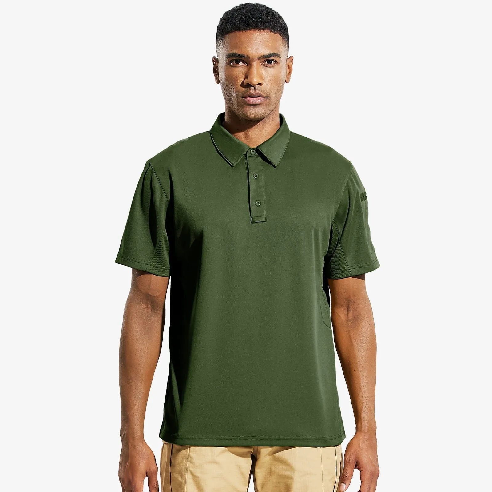 Men's Tactical Polo Shirts Outdoor Performance Collared Shirt