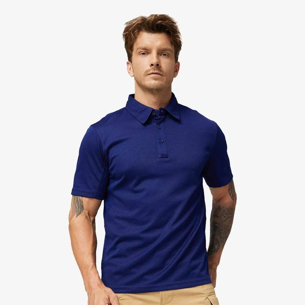 Men's Tactical Polo Shirts Outdoor Performance Collared Shirt
