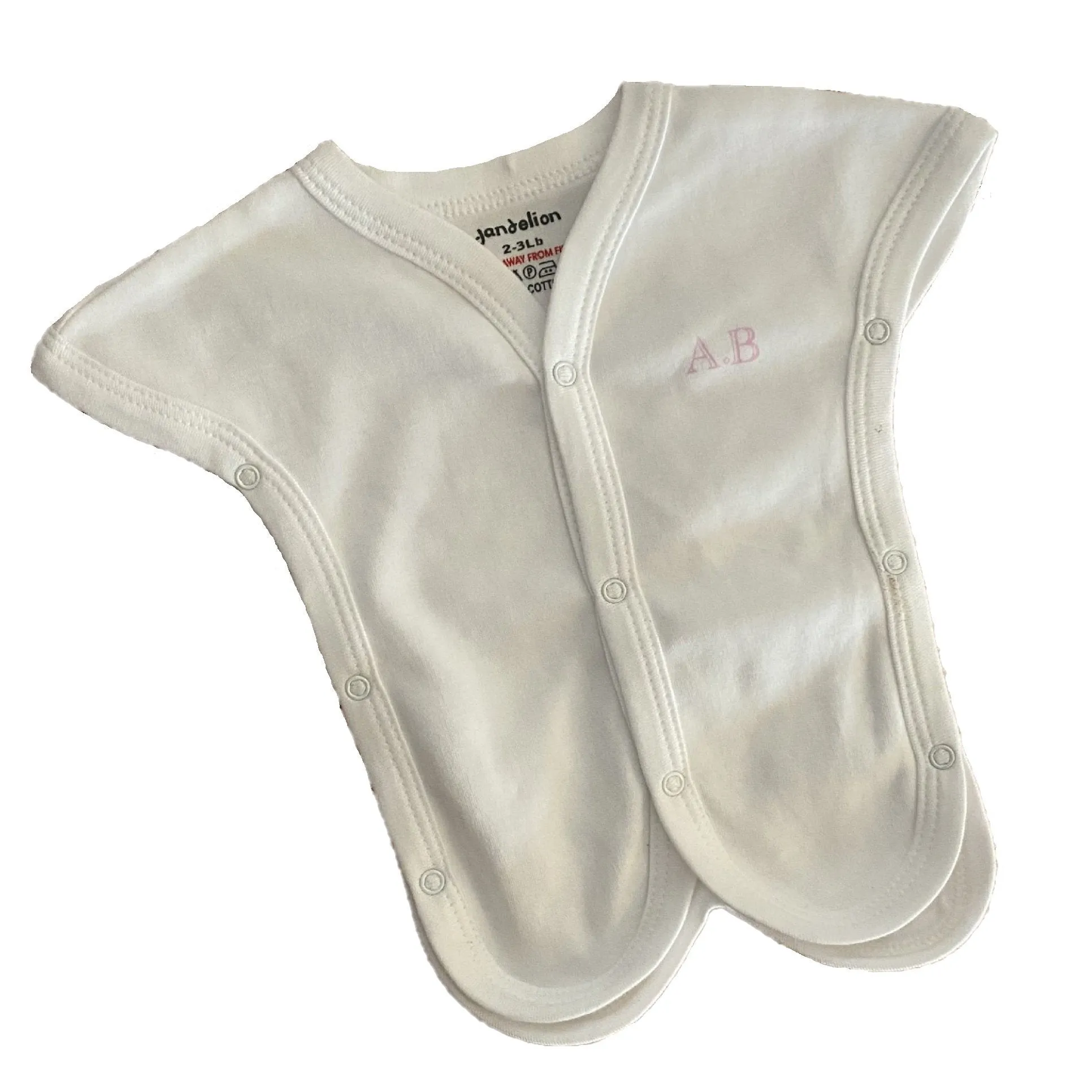 Personalised White Incubator Premature Baby Vests