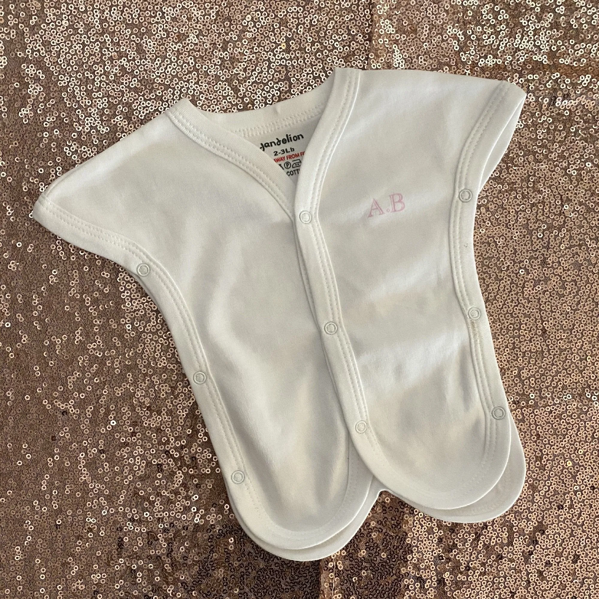 Personalised White Incubator Premature Baby Vests