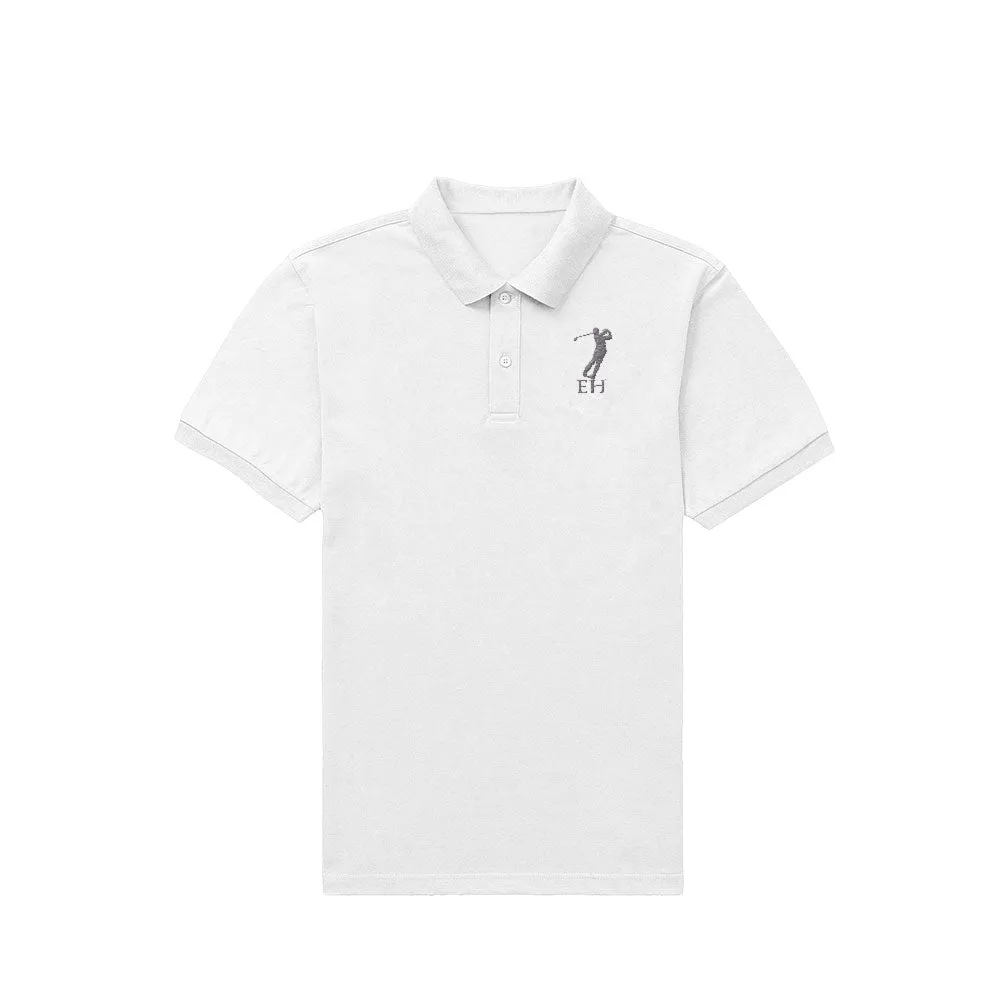 Personalized Men's Golf Polo Shirts Embroidered Short Sleeve Polo Shirt Gift for Golf Lover