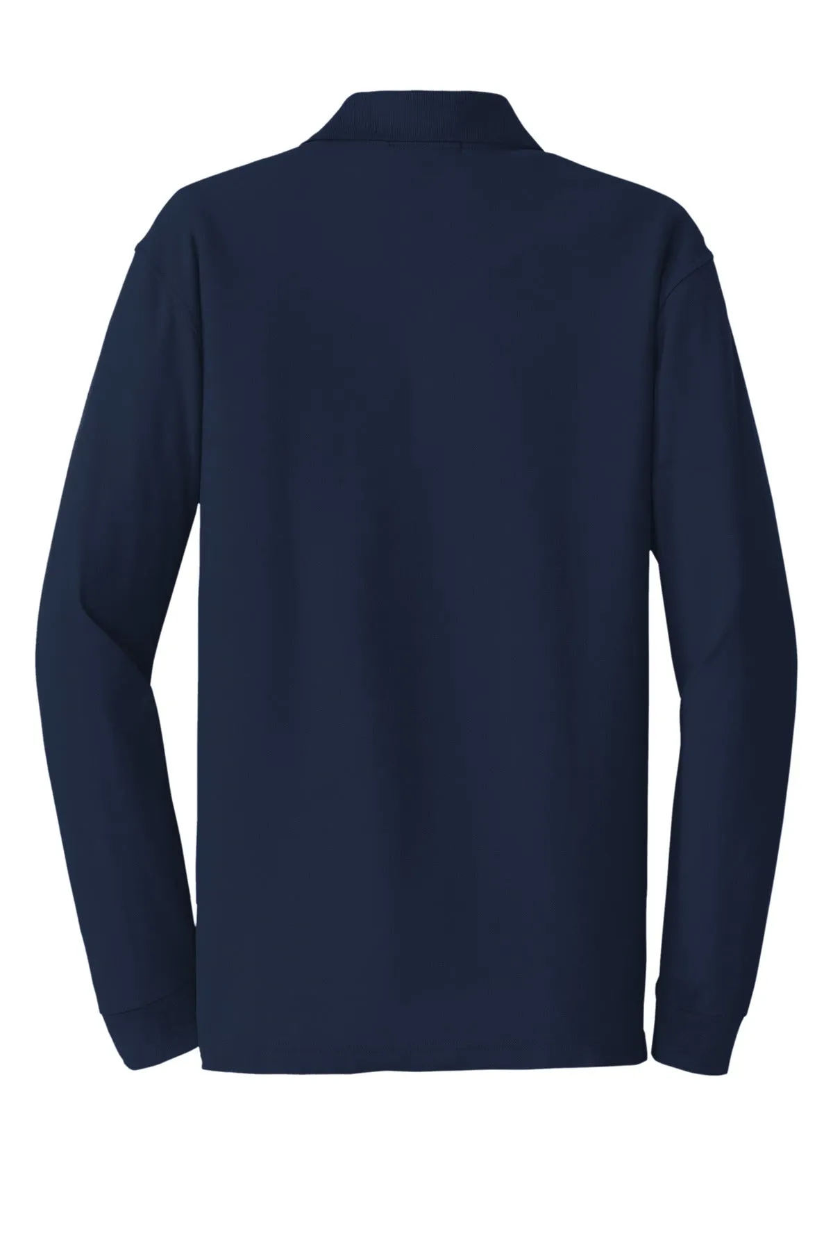 Port Authority Long Sleeve Core Classic Pique Polo. K100LS River Blue Navy