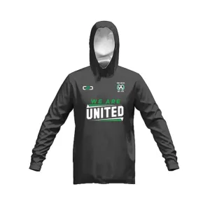 Port United Stock Cotton Fleece Hoodie Dark Grey Marle