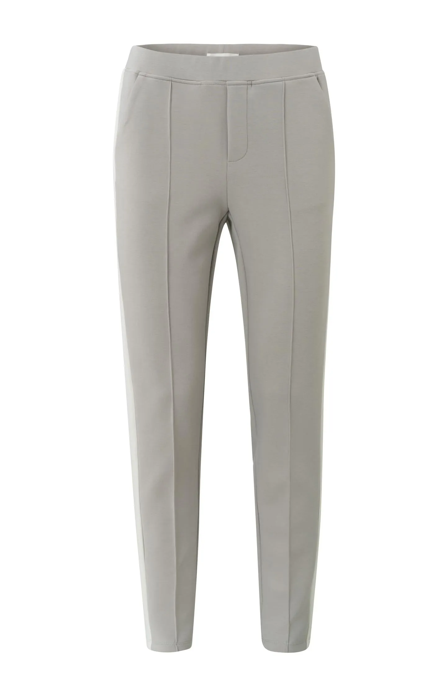 Scuba trousers with side pockets, seam details and stripe