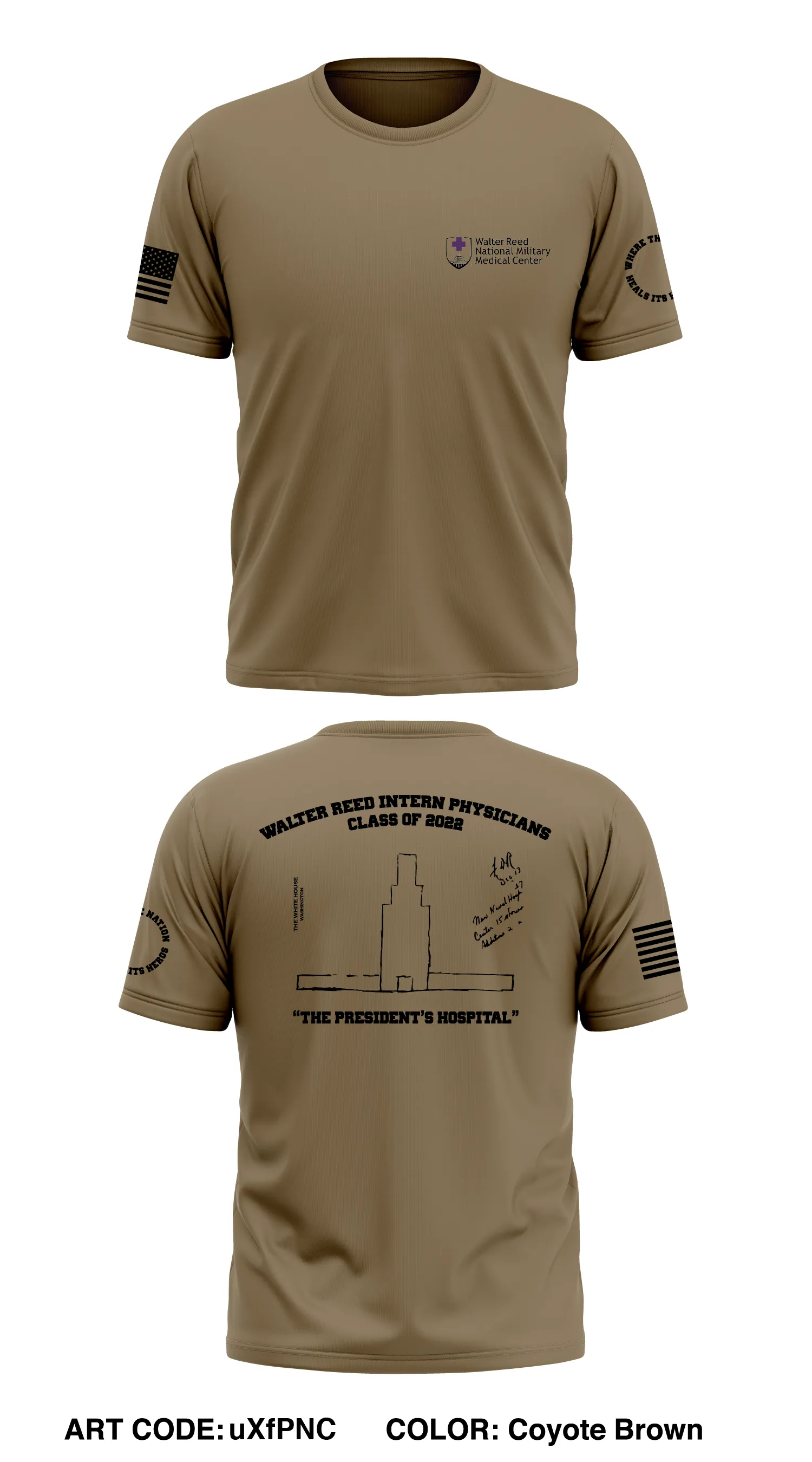 Walter Reed National Military Medical Center Intern Class of 2022 Store 1 Core Men's SS Performance Tee - uXfPNC