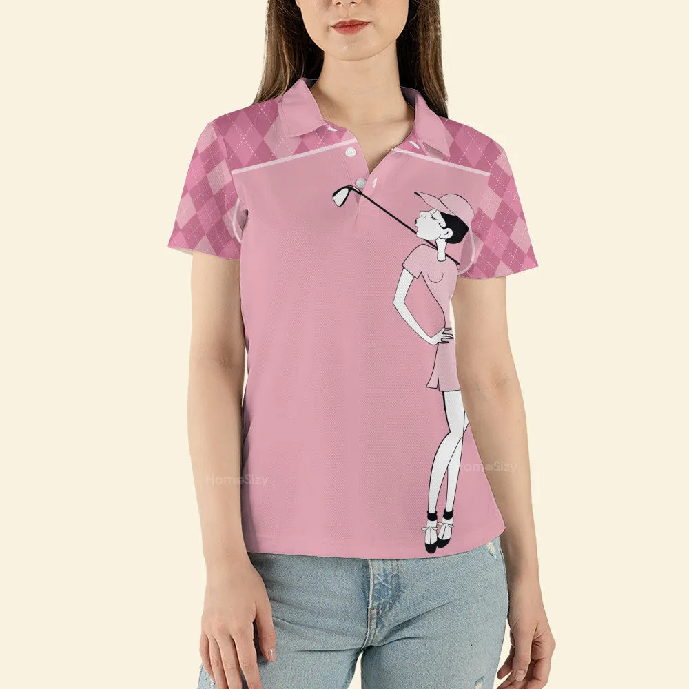 You Say Girl Can't Golf I Say Watch Me Pink - Women Polo QT4082701